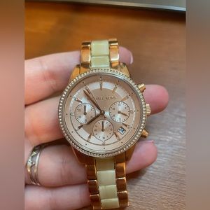 Michael Kors gold/rose gold watch